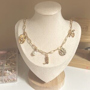 Cowgirl charm necklace